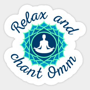 Azure Mandala and Chanting Om Sticker